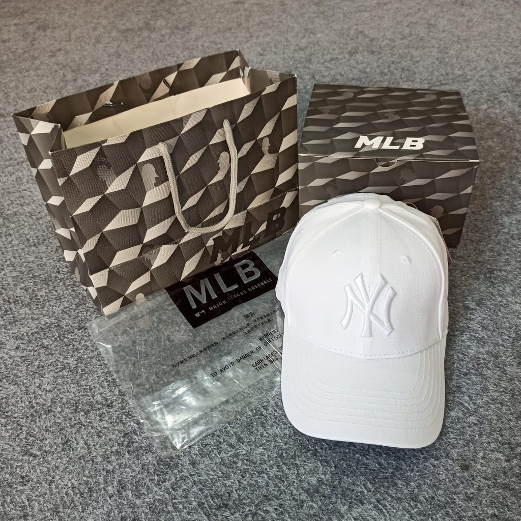 Topi MLB ORIGINAL Import - NY MLB CLASSIC WHITE LOGO WHITE