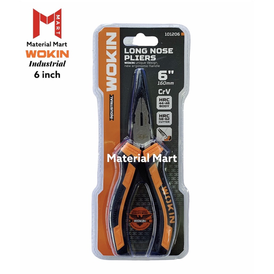 Tang Lancip 8 Inch Wokin | Long Nose Plier 6&quot; | Tang Jepit Runcing 8&quot; | Material Mart