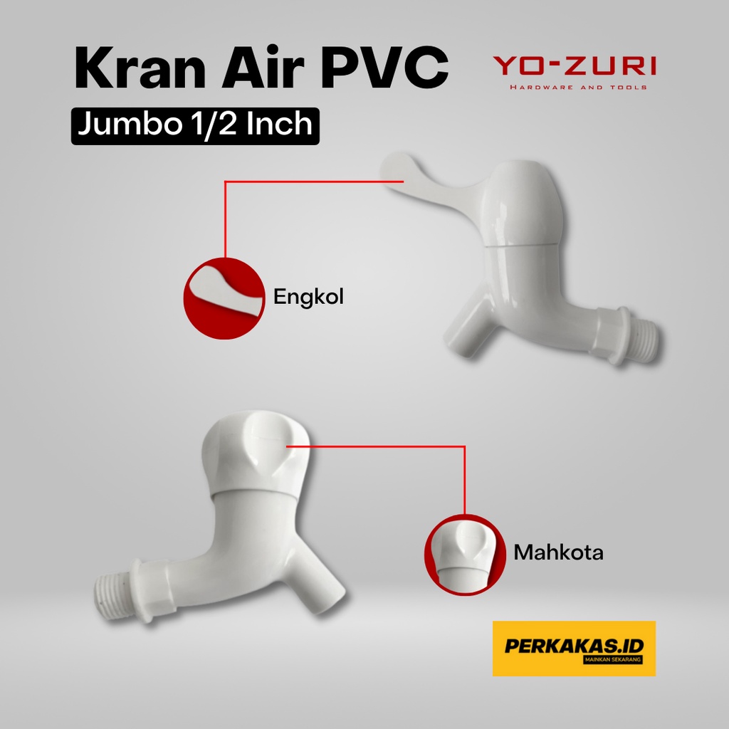 Kran Air PVC Tembok Jumbo 1/2 Inch YOZURI