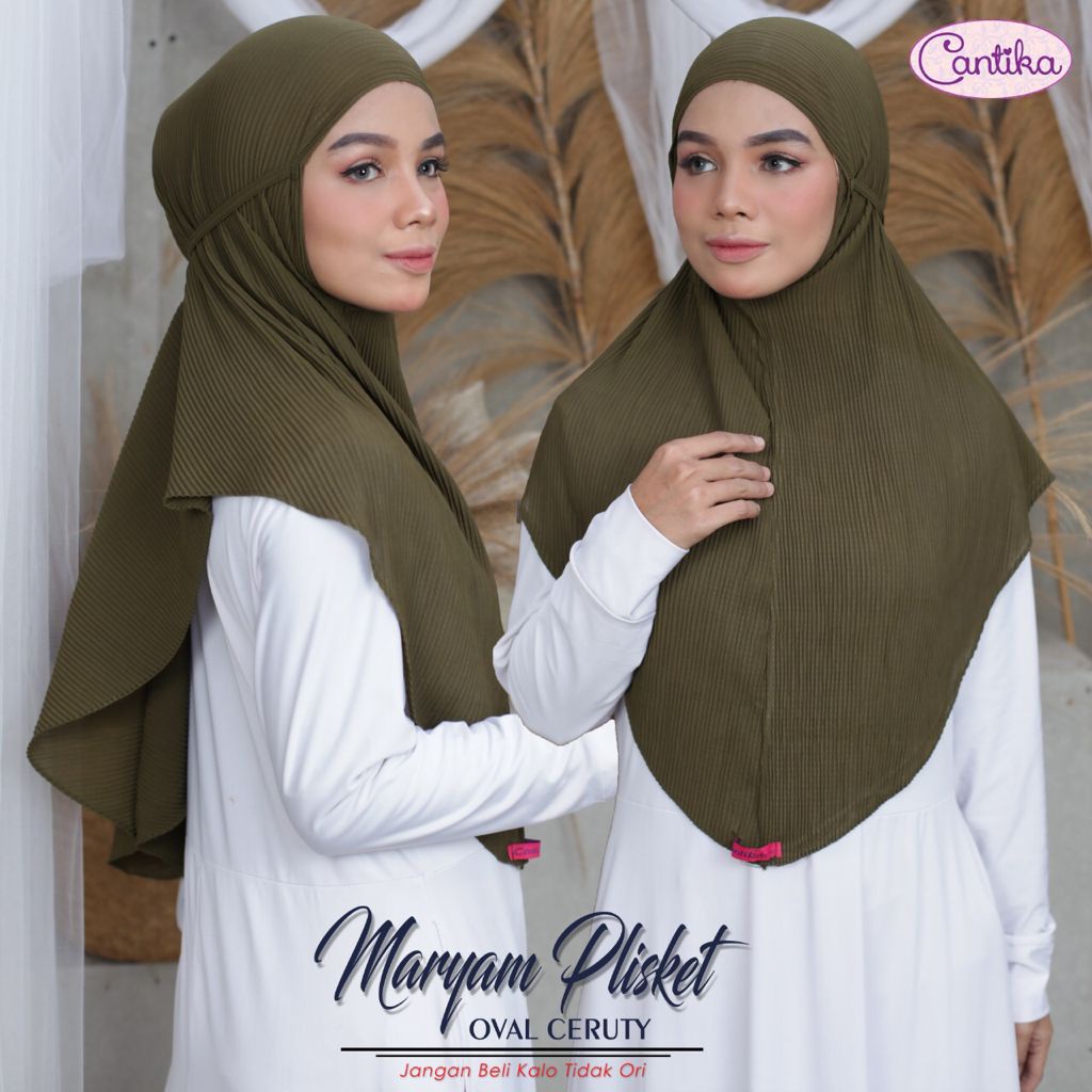 Jilbab Instan Maryam Plisket Tali Ceruti Ori Cantika-ARMY