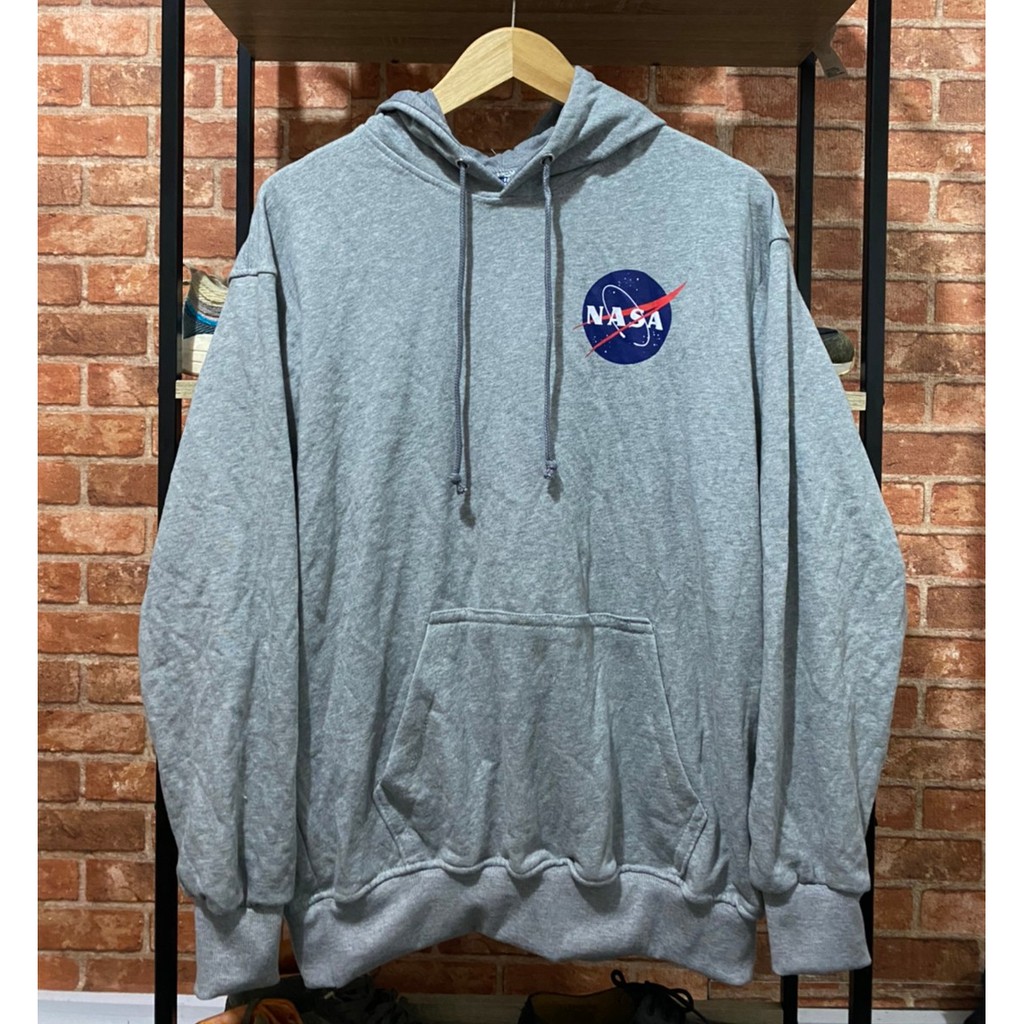 Hoodie Nasa Original World Grey Hoodie H&M nasa World Grey
