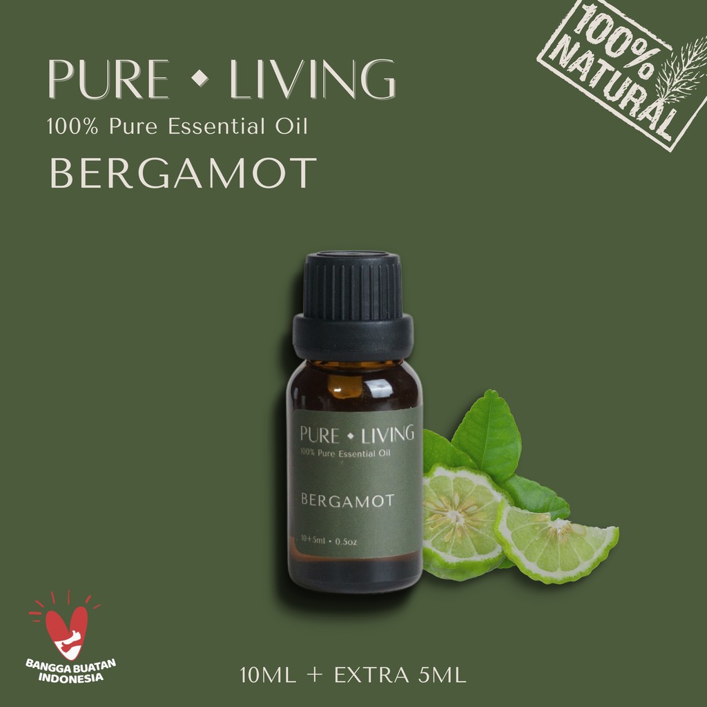 Bergamot - 100% Pure Essential Oil 15ml | Aromatherapy Oil 15ml | Pewangi Ruangan | Oil Aromaterapi Diffuser Oil Burner | Minyak Atsiri | Birthday Gift Ideas | Minyak Esensial | Room Fragrance Perfume | Pengharum Ruangan