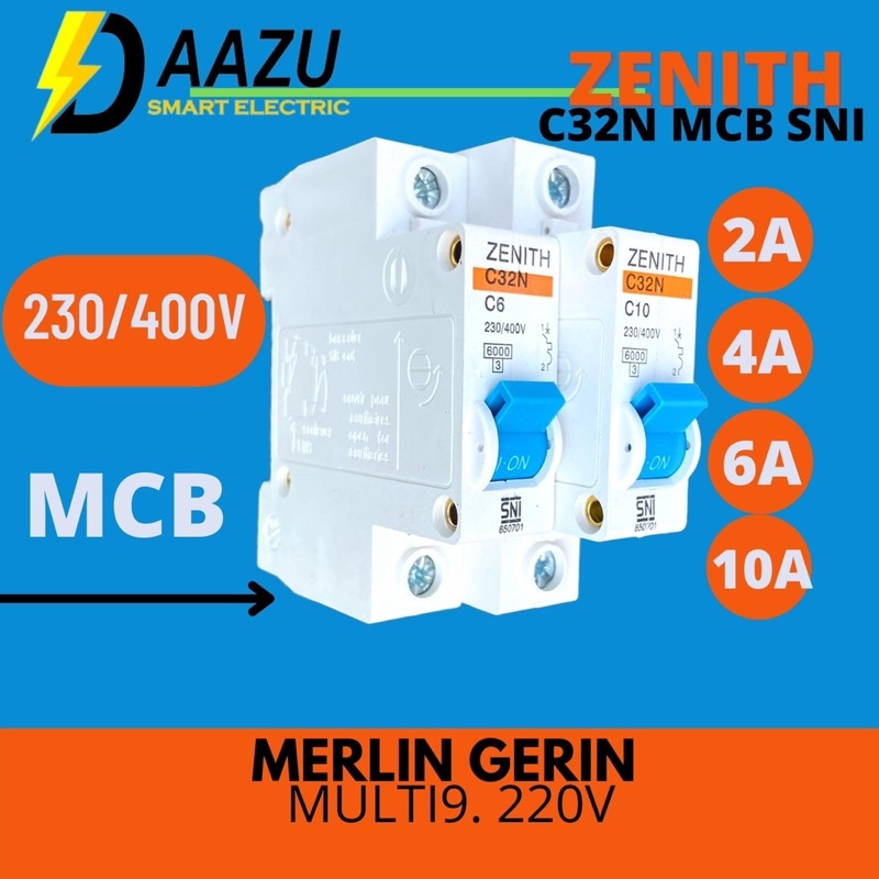 Jual Mcb 450W Mcb 900W MCB 1200W MCB ZENITH C2 C4 C6 C10 MCB LISTRIK ...