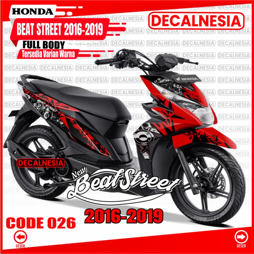 Decalnesia Decal Stiker Beat Street 2017 2018 2019 Old Full Body Motor Street 2016  Sticker Modif De
