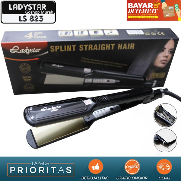 TERMURAH Catokan LADYSTAR LS - 823 Splint Straight Hair / Catok Plat Lurus