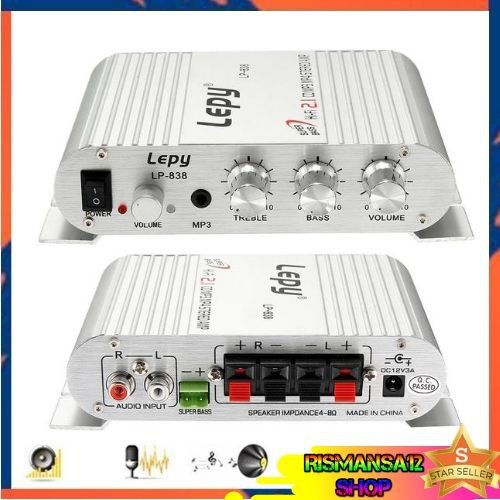 Amplifier Treble Bass Booster Stereo