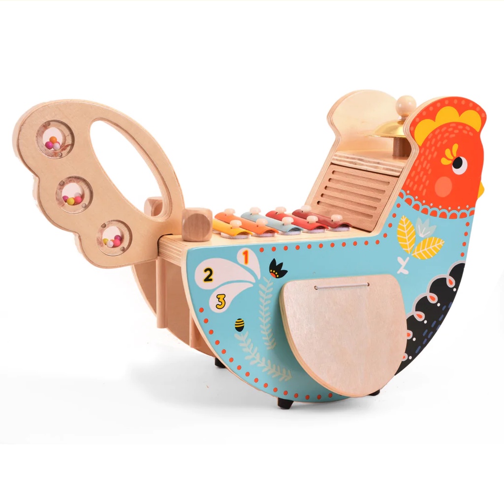 Manhattan Toy Musical Chicken - Wooden Montessori Toys Kids Baby Anak Bayi Balita Mainan Edukasi Kayu Musik