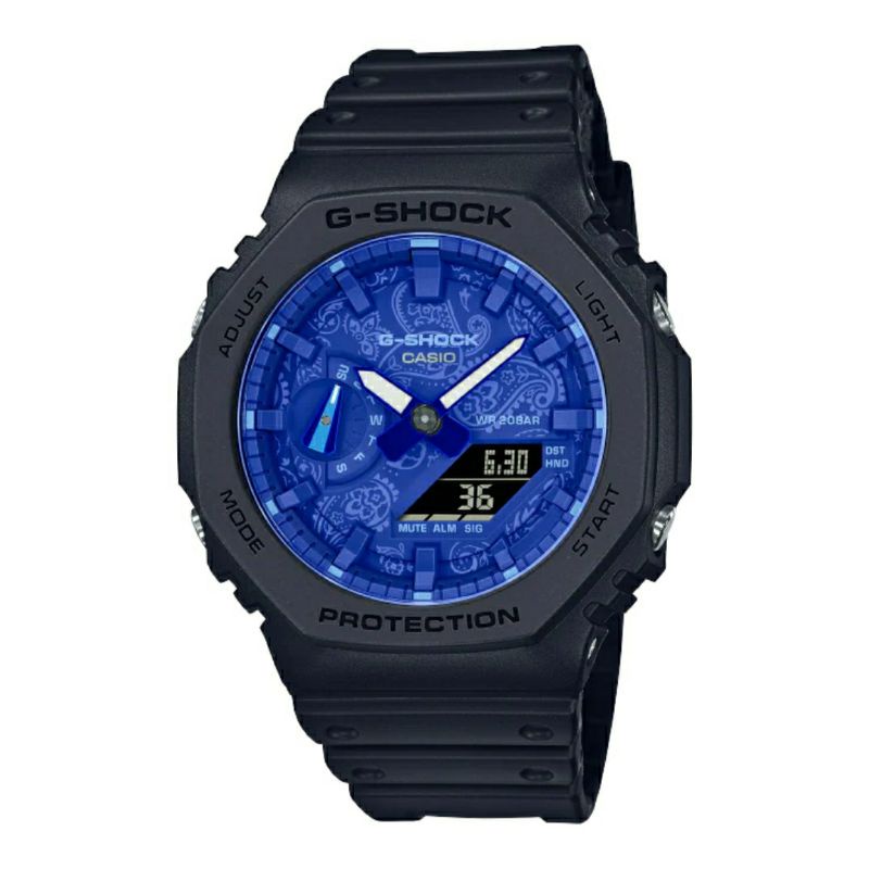 CASIO G-SHOCK GA-2100BP-1ADR / GSHOCK GA2100BP-1A BLUE PAISLEY SERIES ORIGINAL & GARANSI