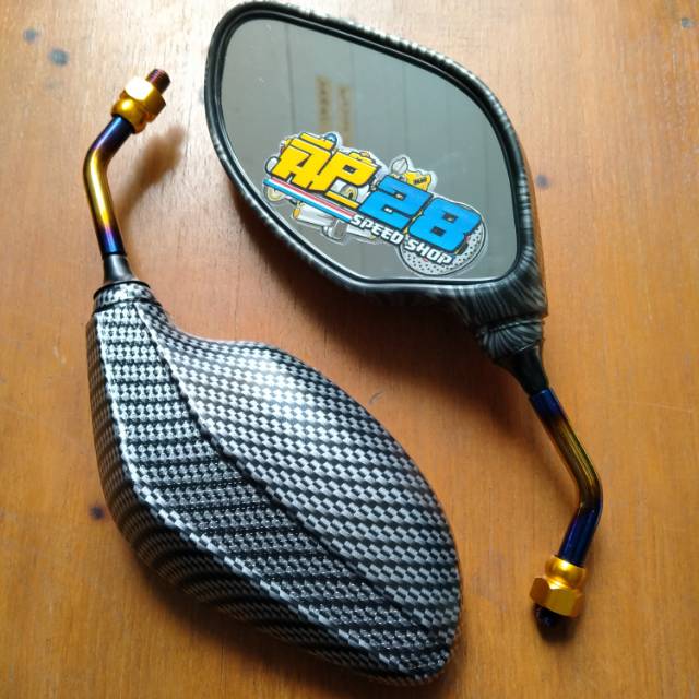 SPION CLICK CARBON GLOSSY TWO-TONE UNIVERSAL HONDA DAN YAMAHA VIXION AEROX NMAX VARIO PCX BEAT DLL