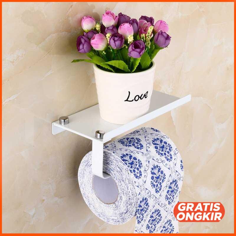 Gantungan Tempat Tisu Toilet Stainless Steel - H226