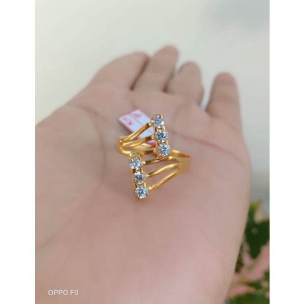 cincin perak lapis emas 22karat