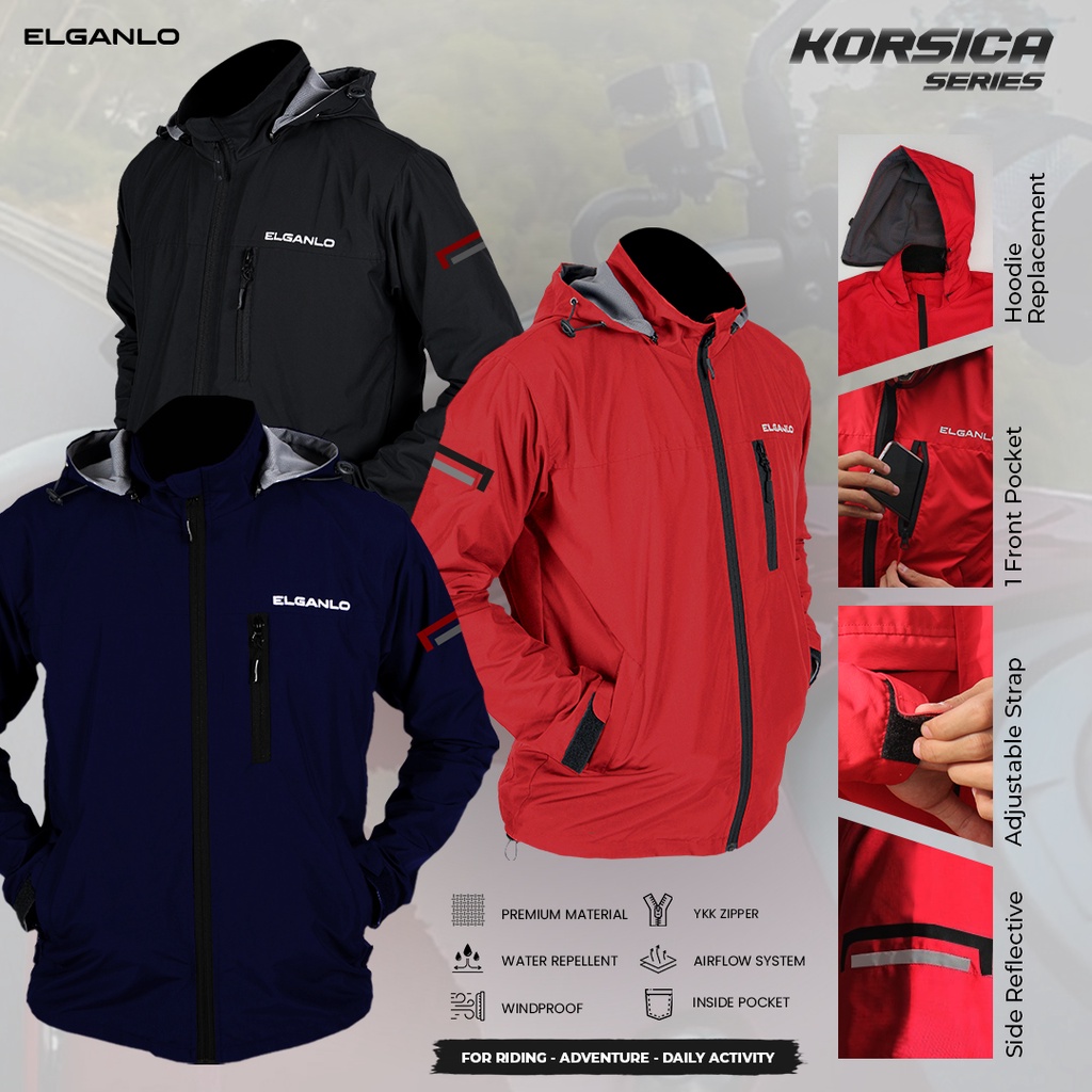Jaket Riding Elegan Korsica Series - Jacket Motor Touring Harian Pria Wanita Terbaru Bahan Premium A