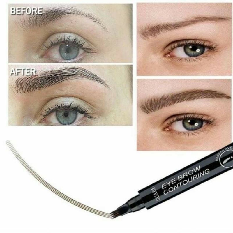 Pensil Alis Waterproof Four Tip Eyebrow Otomatis Pensil Alis Otomatis Fork Tip Eyebrow Kosmetik Mata