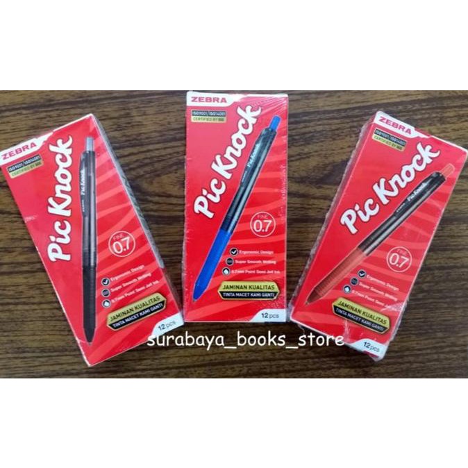 

Buruan beli] BALLPOINT / PULPEN PIC KNOCK PERPAK / ZEBRA PIC KNOCK #700048590