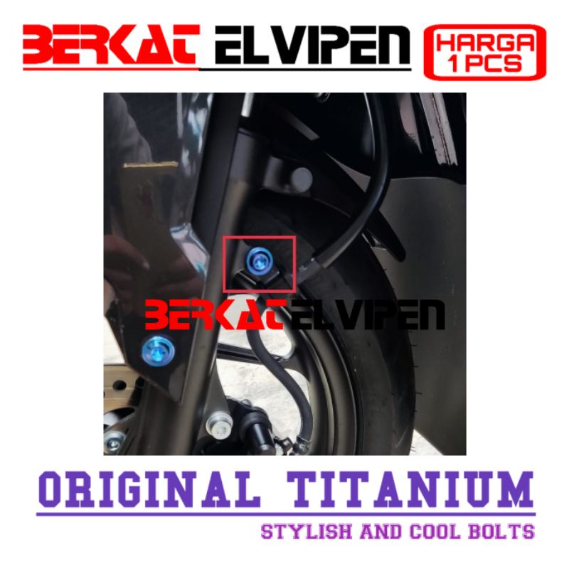 Baut Titanium Breket Selang Rem Depan Beat Scoopy Vario 110 125 150 160 Pcx 150 160