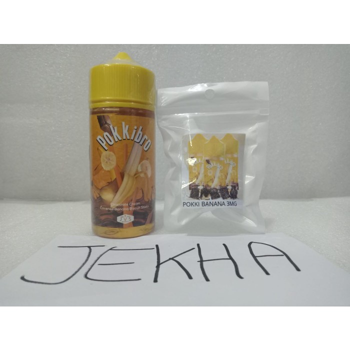 ecer eceran ketengan jvs hero57 pokkibro banana choco 3mg 6mg 9mg liqu