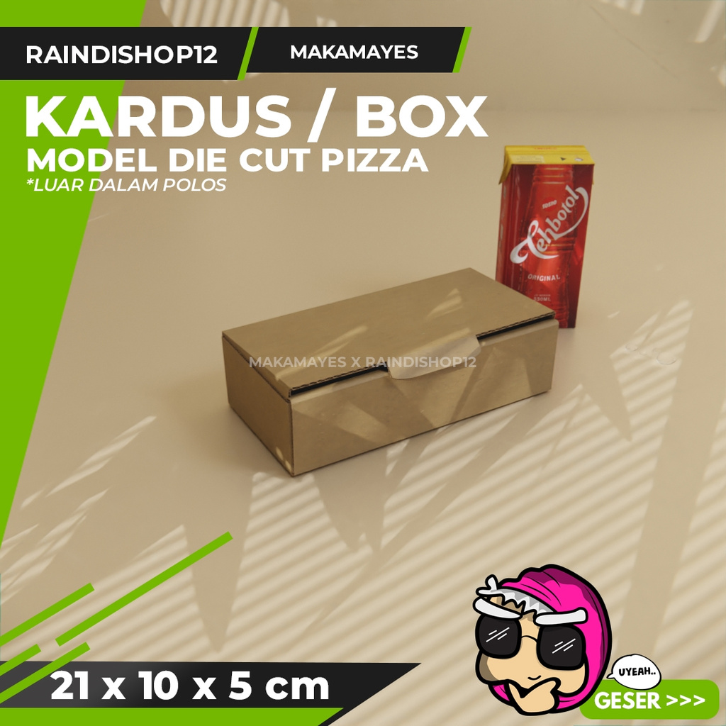 

(MIN 5 PCS) BOX 21 X 10 X 5 CM KARDUS DIE CUT PIZZA KEMASAN PACKAGING KADO