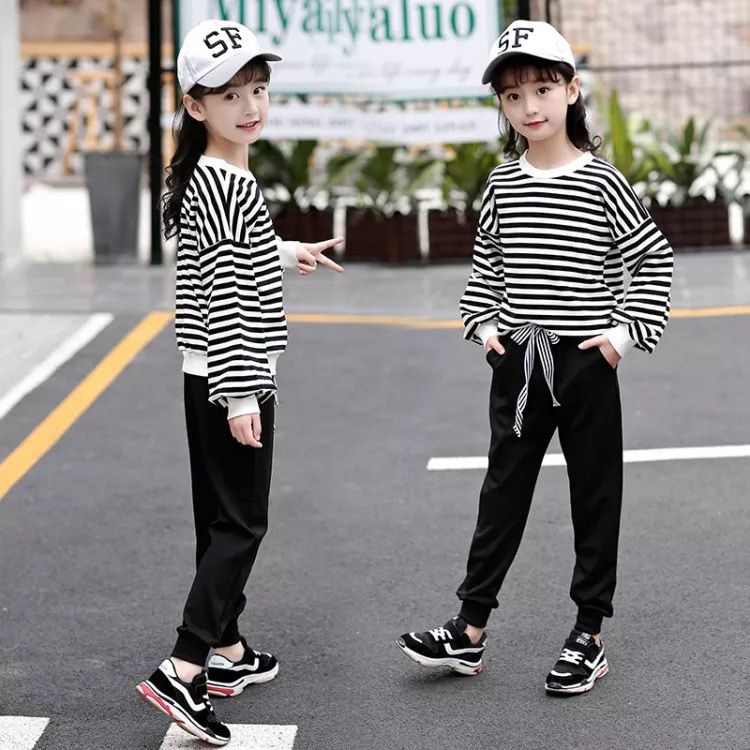 [set azumi kid VL] setelan anak perempuan spandex salur