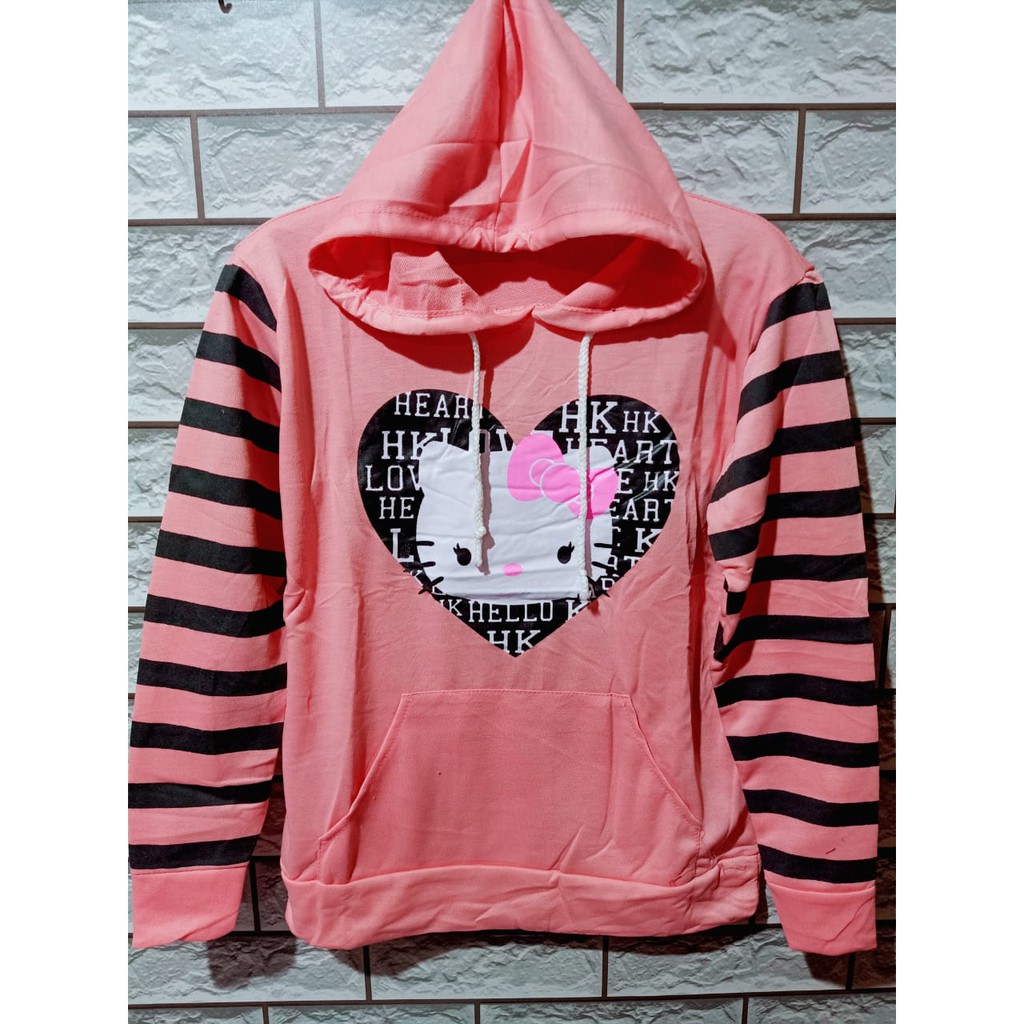 LEANA58 SWEATER HOODIE WANITA MOTIF RANDOM