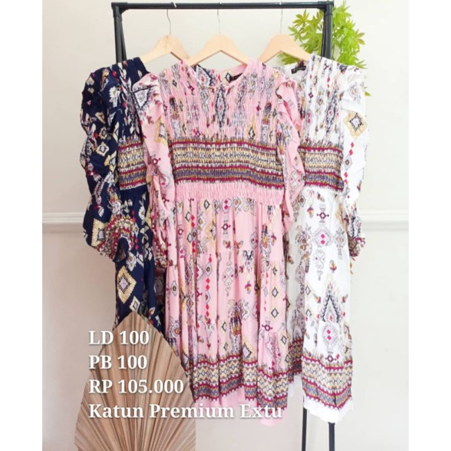 Tunik etnik smoke balon Extu