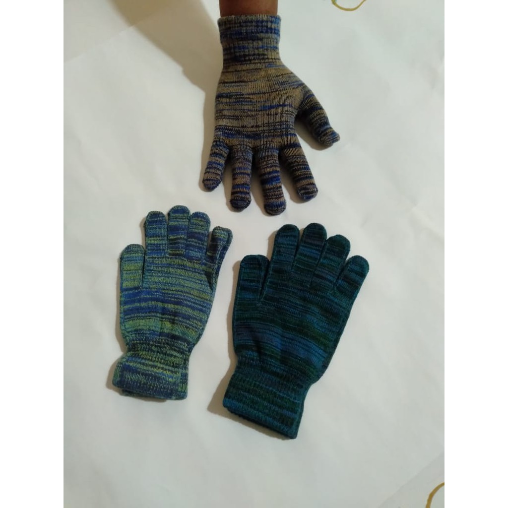 SARUNG TANGAN MOTIF GARIS LIDI/ COWOK/CEWEK.