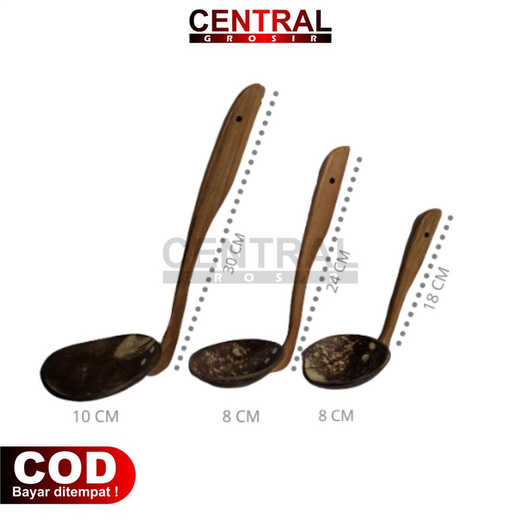 Irus Batok Kelapa Irus tempurung kelapa gagang kayu Halus