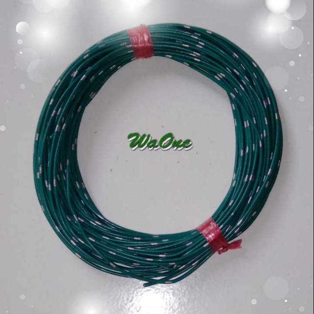 Hijau 10 Meter Kabel Body Bintik AVSS 0.5 mm Versi Bagus Kulit Padat