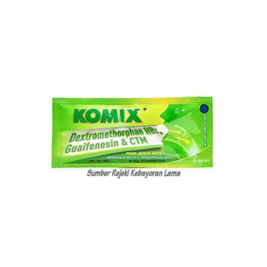 OBAT BATUK CAIR KOMIX HERBAL SACHET RASA JERUK NIPIS /1 BOX 30 PCS/7ML TERLARIS