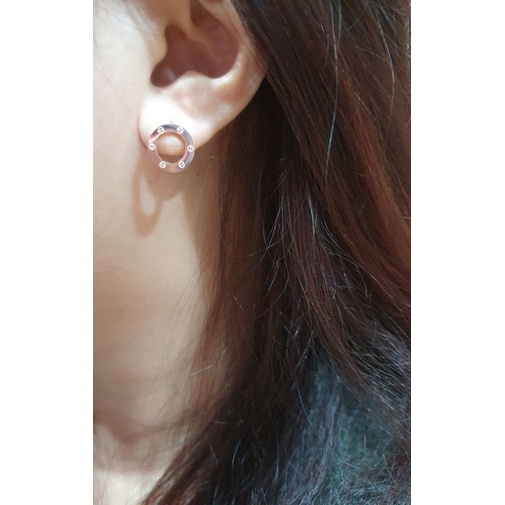 Anting titanium asli anti karat anti alergi Stainless steel. import 006 tidak karatan