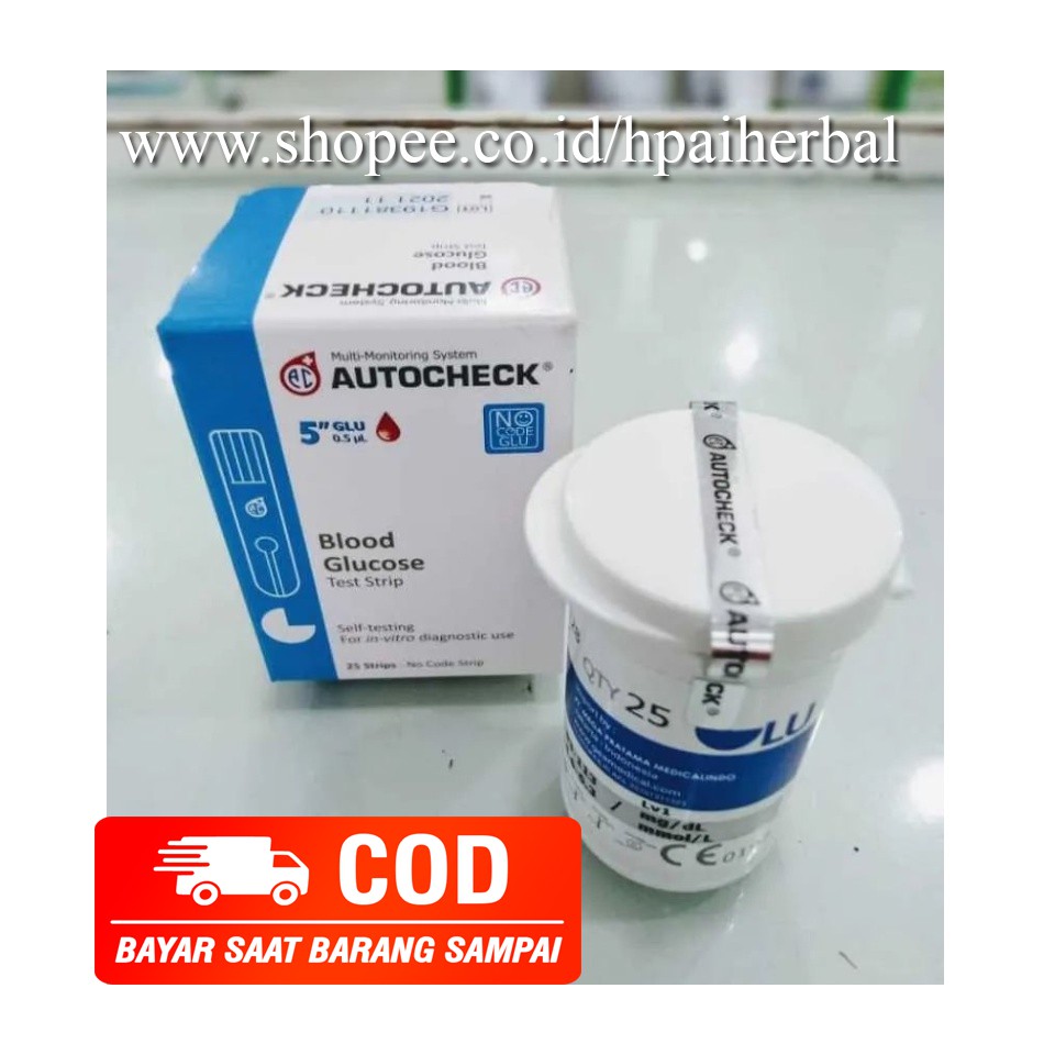 Jual Strip Autocheck Gula Darah Strip Glukosa Autocheck Shopee Indonesia