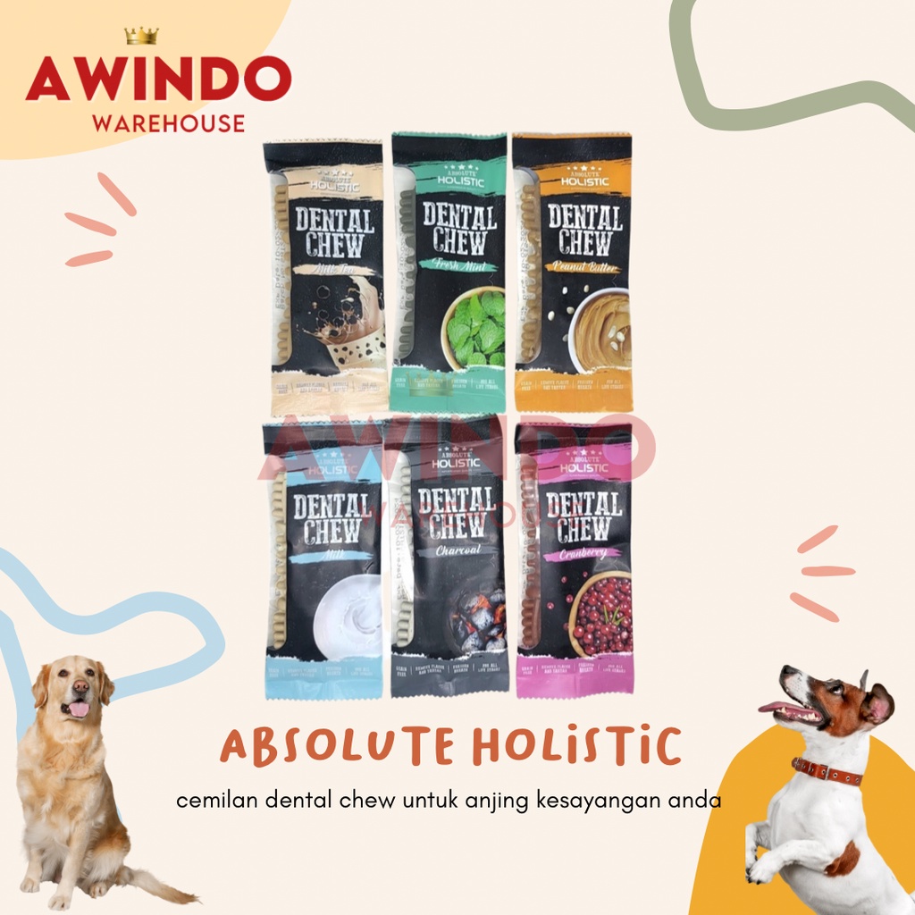 ABSOLUTE HOLISTIC - Dental Chew Makanan Cemilan Snack Gigitan Anjing Puppy Dog Pembersih Gigi Anjing