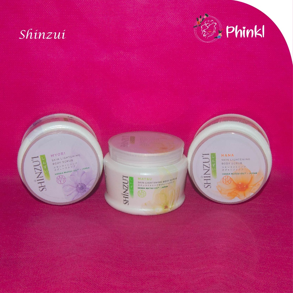 `ღ´ PHINKL `ღ´ SHINZUI Body Scrub lulur pemutih badan 200 gram butiran lembut BESAR cocok untuk angkat daki kulit sensitif