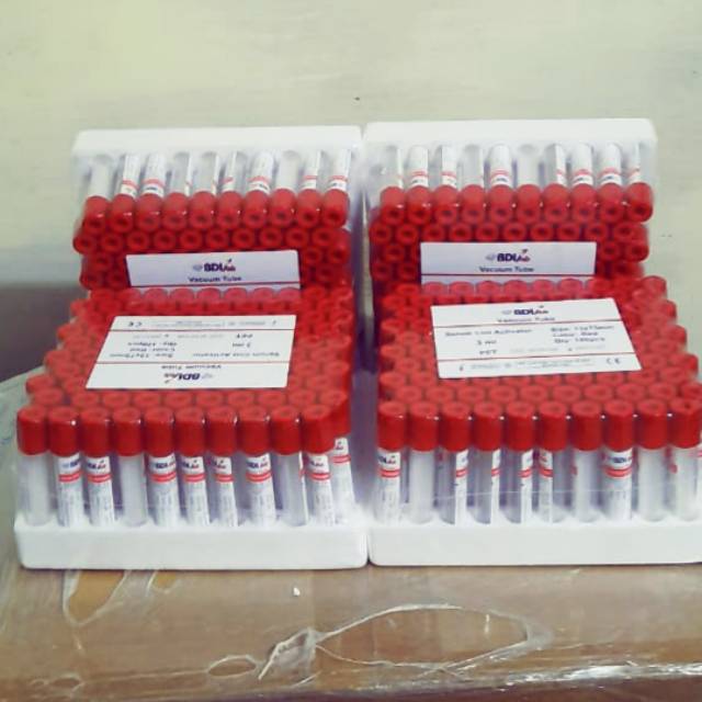 Clot Activator Plastic Blood Vaccum Tube 3ml /Tabung Darah Plastik dan glass 3ml