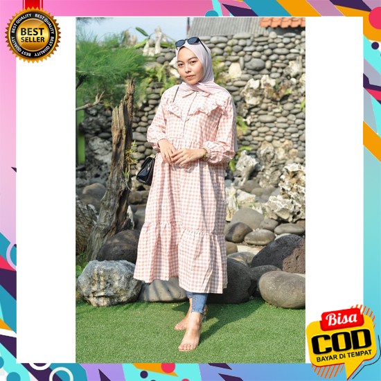 Good Cod Tunik Kekinian Tunik Katun/ Tunik Terbaru 2021 / Tunik Motif  Afi - Jl - Dainy Tunik
