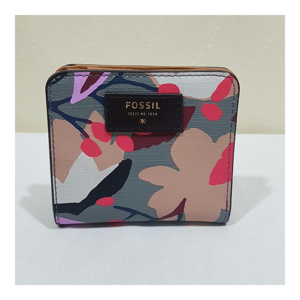 DOMPET FOSSIL ORIGINAL - FOSSIL BIFOLD MINI WALLET FLORAL