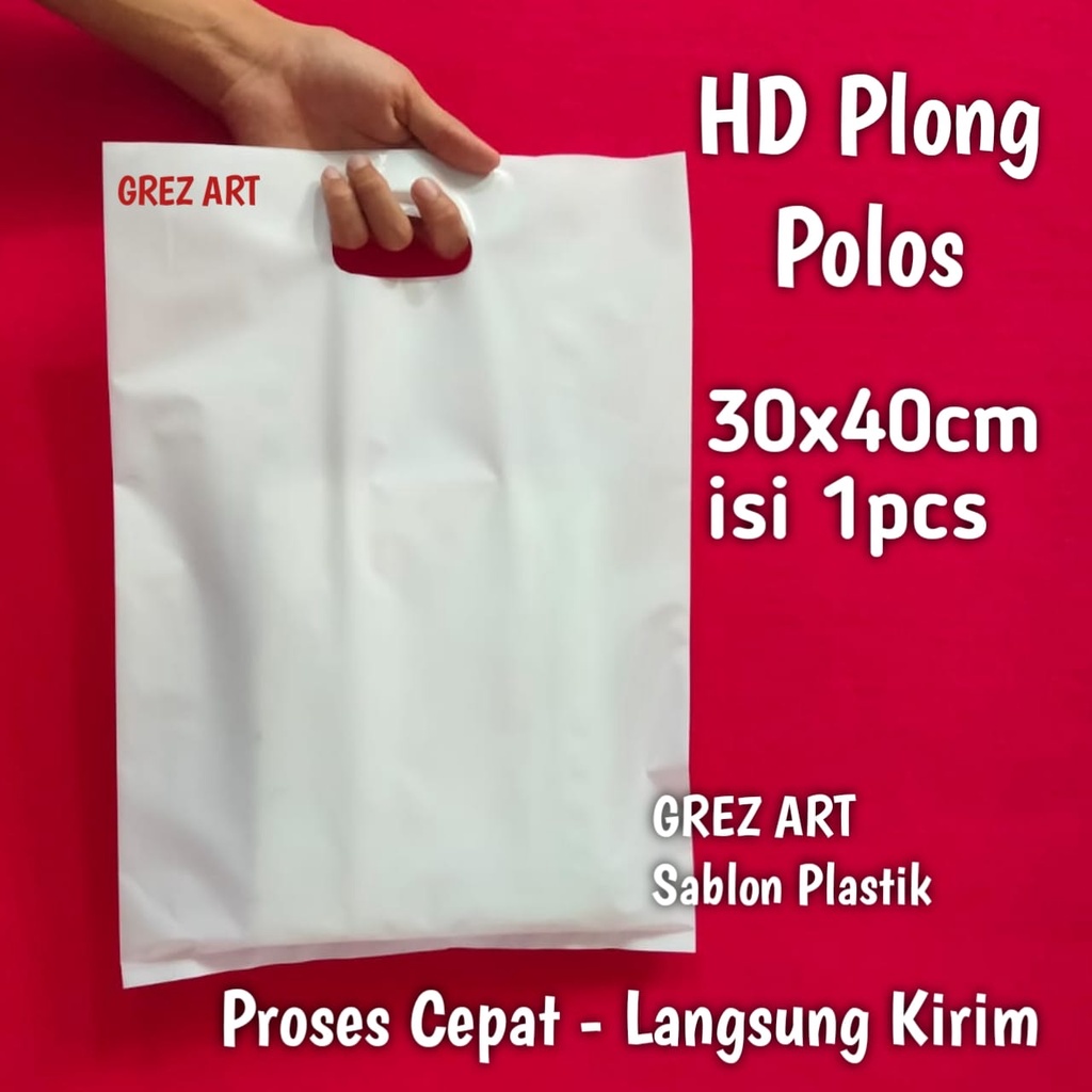 Plastik Plong HD Polos 30x40 (per pcs) Tebal / Plastik Olshop Pond