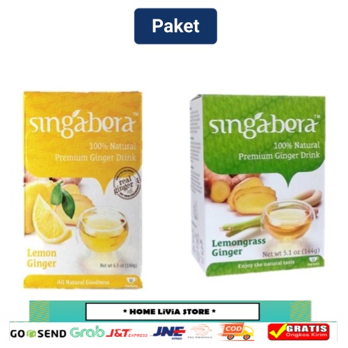 

Singabera Premium Ginger Drinks Lemon Ginger + Singabera Premium Ginger Drinks Lemongrass Ginger