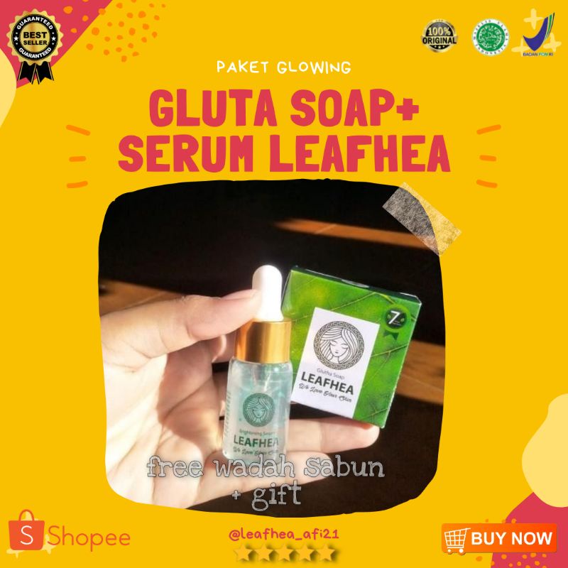 ⭐LA02⭐- SABUN+SERUM WAJAH LEAFEA ORIGINAL 100%|PERAWATAN WAJAH|PERAWATAN TUBUH|JERAWAT| SABUN WAJAH 