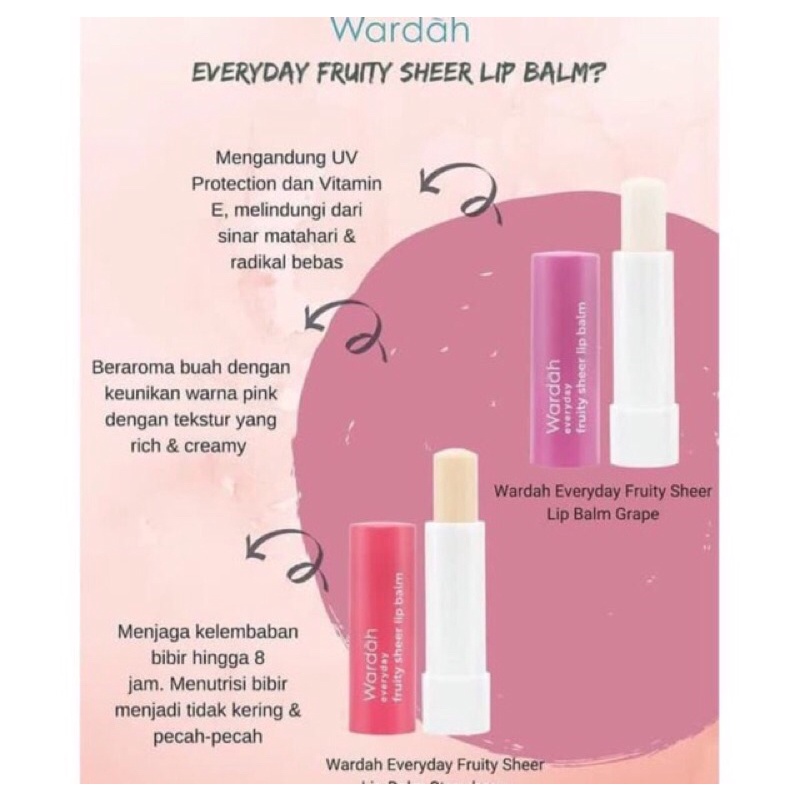 WARDAH EVERYDAY FRUITY SHEER LIP BALM 4GR