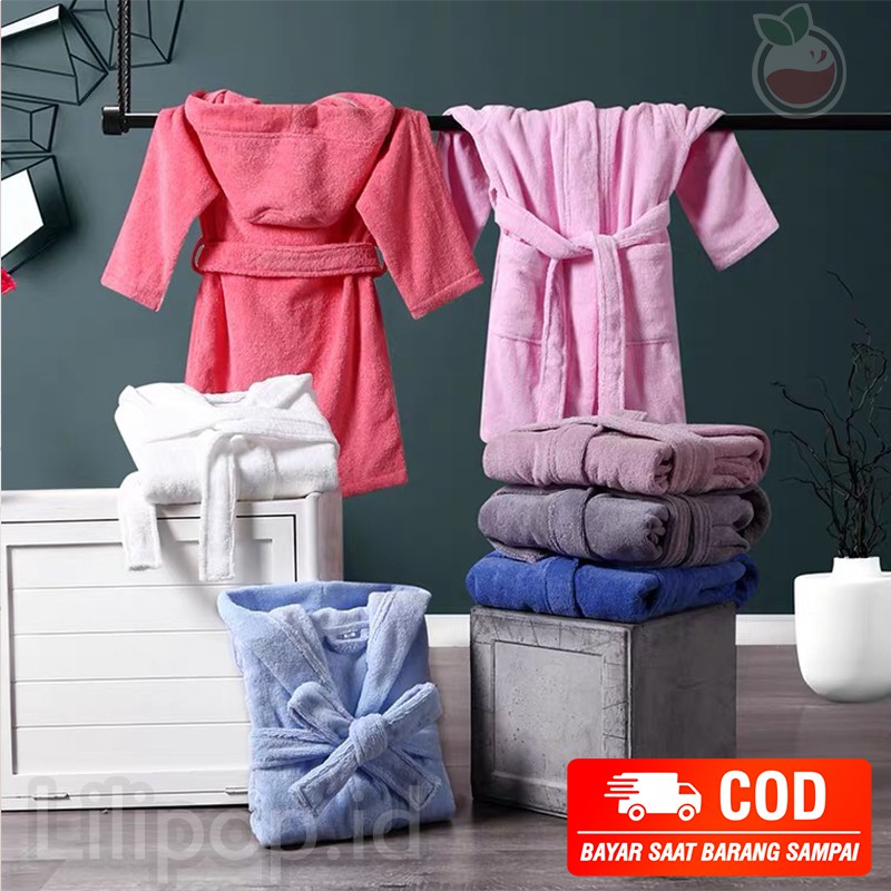 Kimono Handuk Anak Perempuan dan Laki laki Baju Handuk Anak Mandi Renang Karakter Lilipop