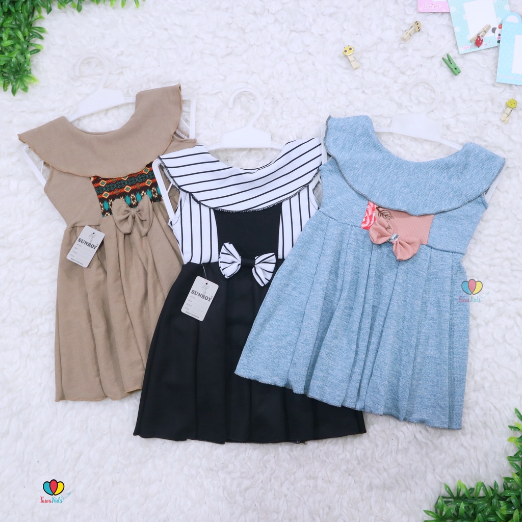 (0-6 Bulan) Dress Cantika Baby New Born / Dres Yukensi Anak Perempuan Pakaian Bayi Baju Murah babycinnamon