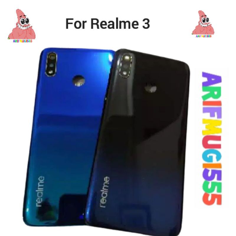 CESING BACKDOOR BACK COVER TUTUP BELAKANG REALME 3 ORIGINAL