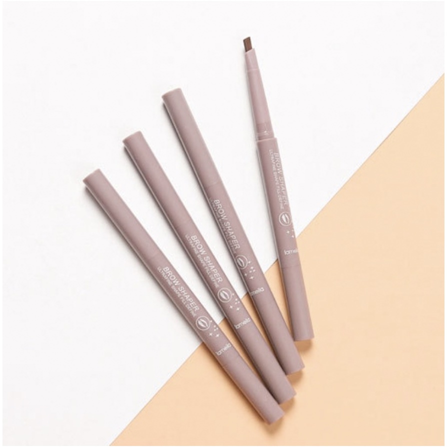 LAMEILA EYEBROW PENSIL ALIS 2 IN 1 KEPALA GANDA UNGU MUDA LILAC LA025