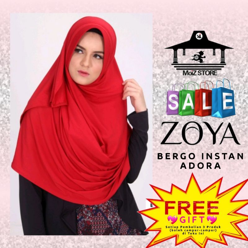 Jilbab Instan Adora Zoya Jilbab Bergo Jilbab Langsung Bergo Instan Hijab Instan Zoya Bergo