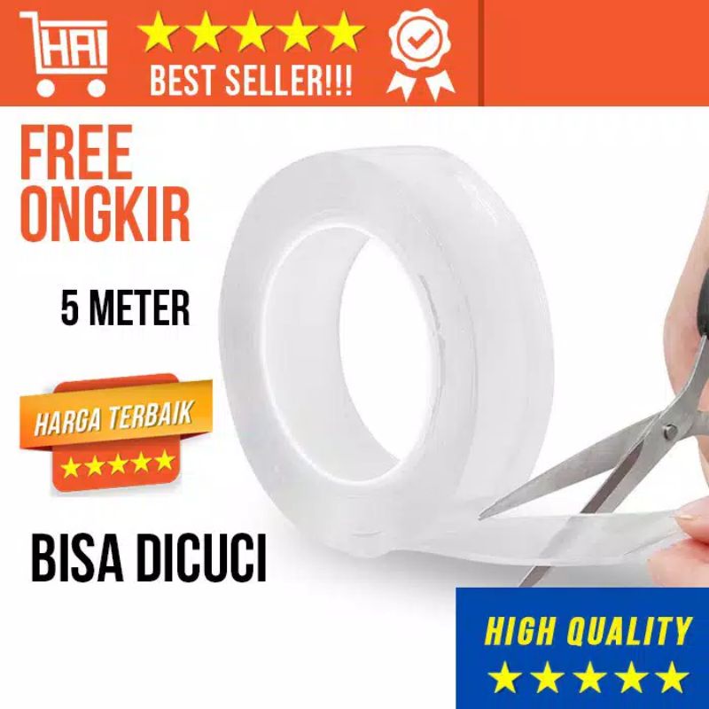 

Dobel Tipe Perekat Bening Transparan Tanpa Bekas Double Tape