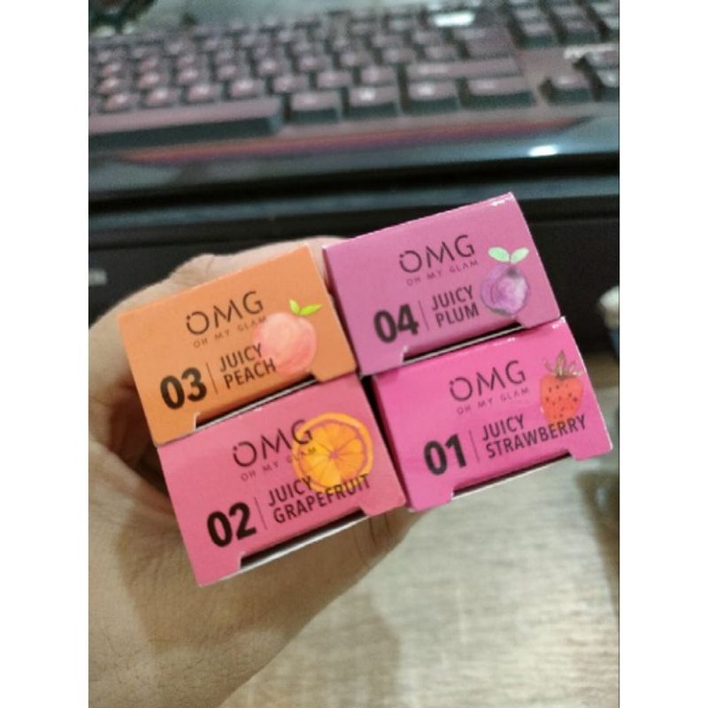 OMG Oh My Glam Juicy Kiss Lip Tint Serum Bibir  Original PBOM