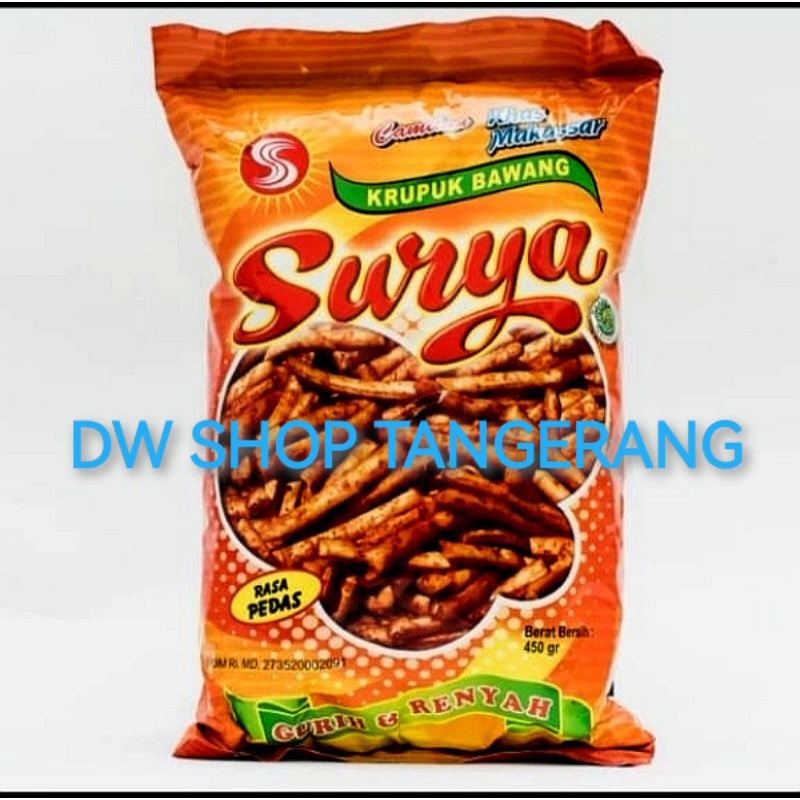 

Kerupuk bawang surya 450 gr