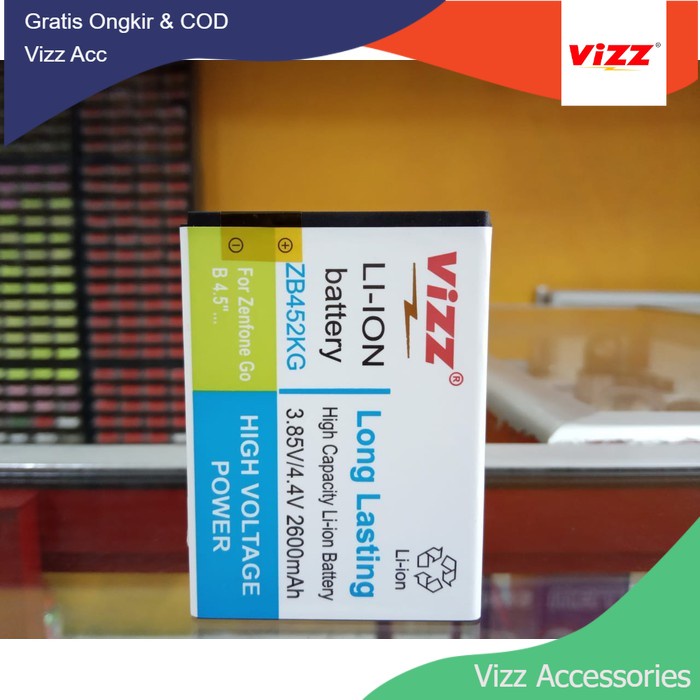 Baterai Batre Vizz Asus Zenfone Go B 4,5inci / ZB452KG / X014D Original Vizz Bateray