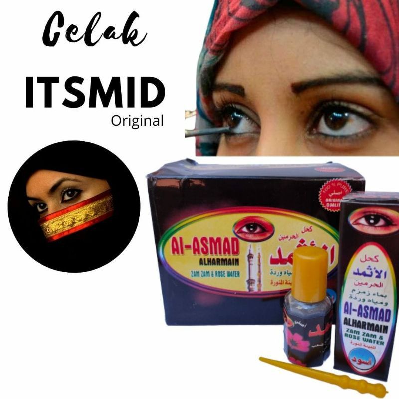 ORIGINAL 1000% JAMINAN KEASLIAN‼️/Celak Itsmid Al Asmad ORIGINAL SAUDI + Zam-Zam & Rose Water