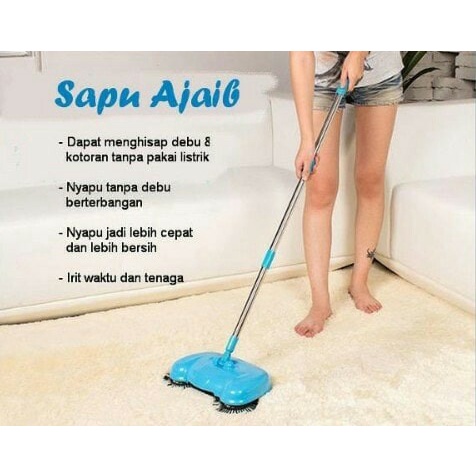 Easy Sweeper Super Broom Sapu Pembersih Lantai Otomatis